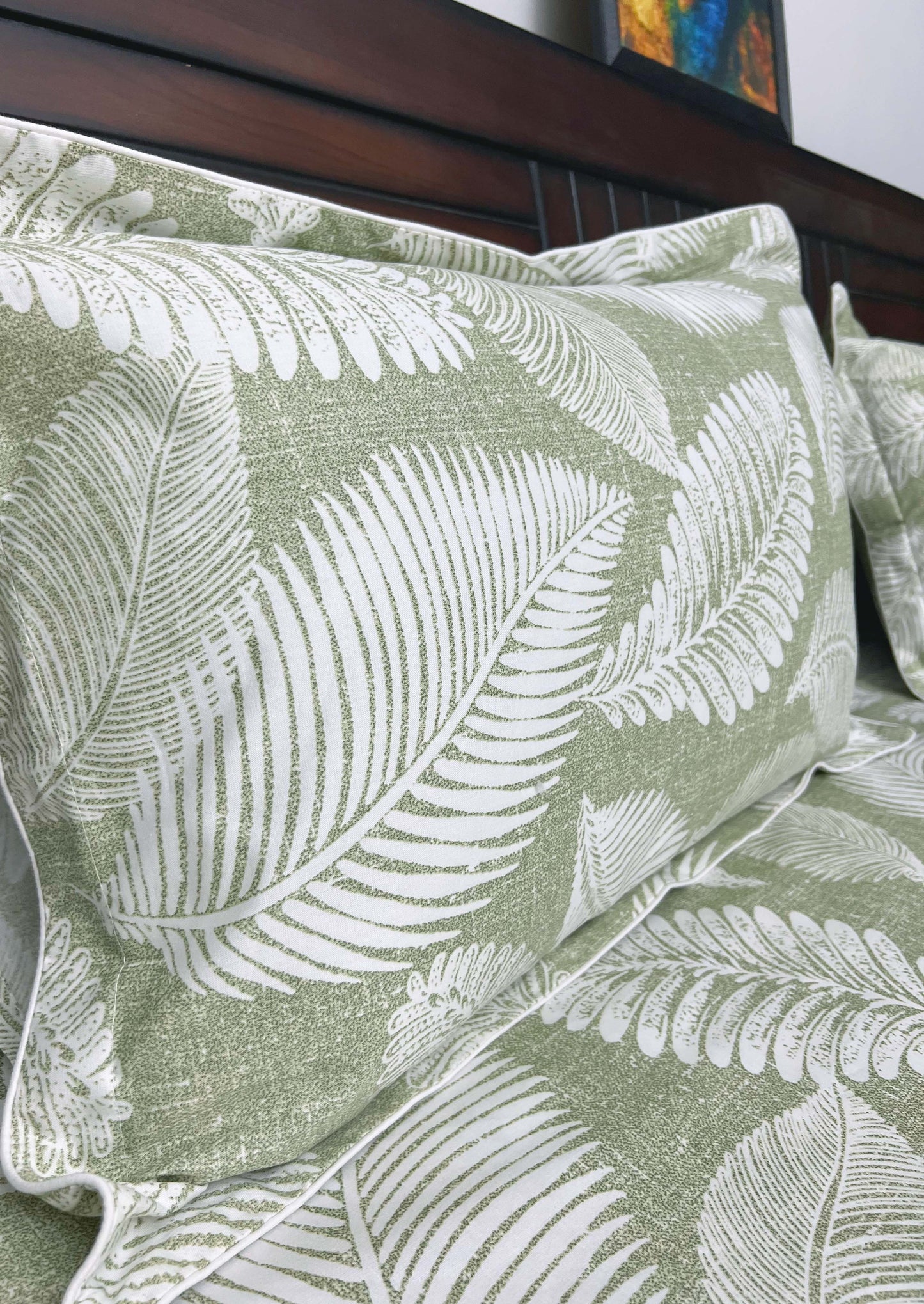 Spring(Green Color) - 210 TC, Superior Cotton, King Size Bedsheet Set