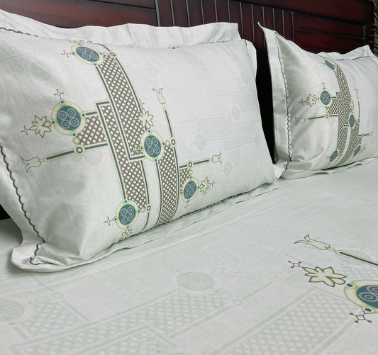 Harmony - 350TC Superior Cotton , King Size Bedsheet Set