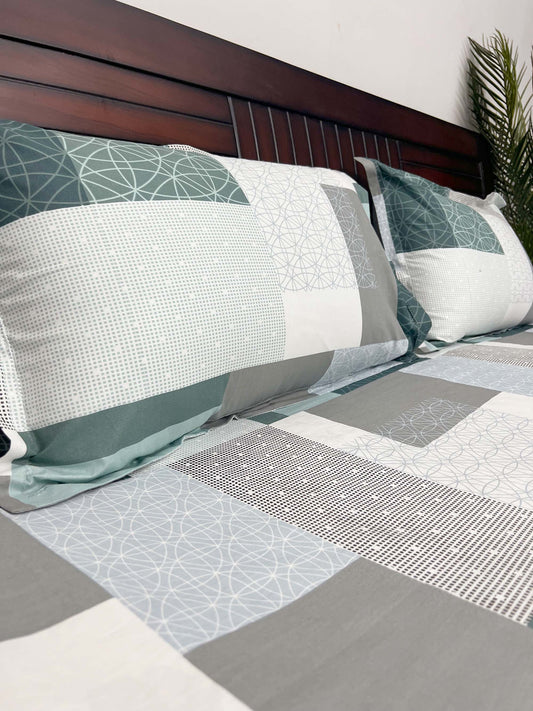 Allure - 144TC Superior Cotton , Queen Size Bedsheet Set