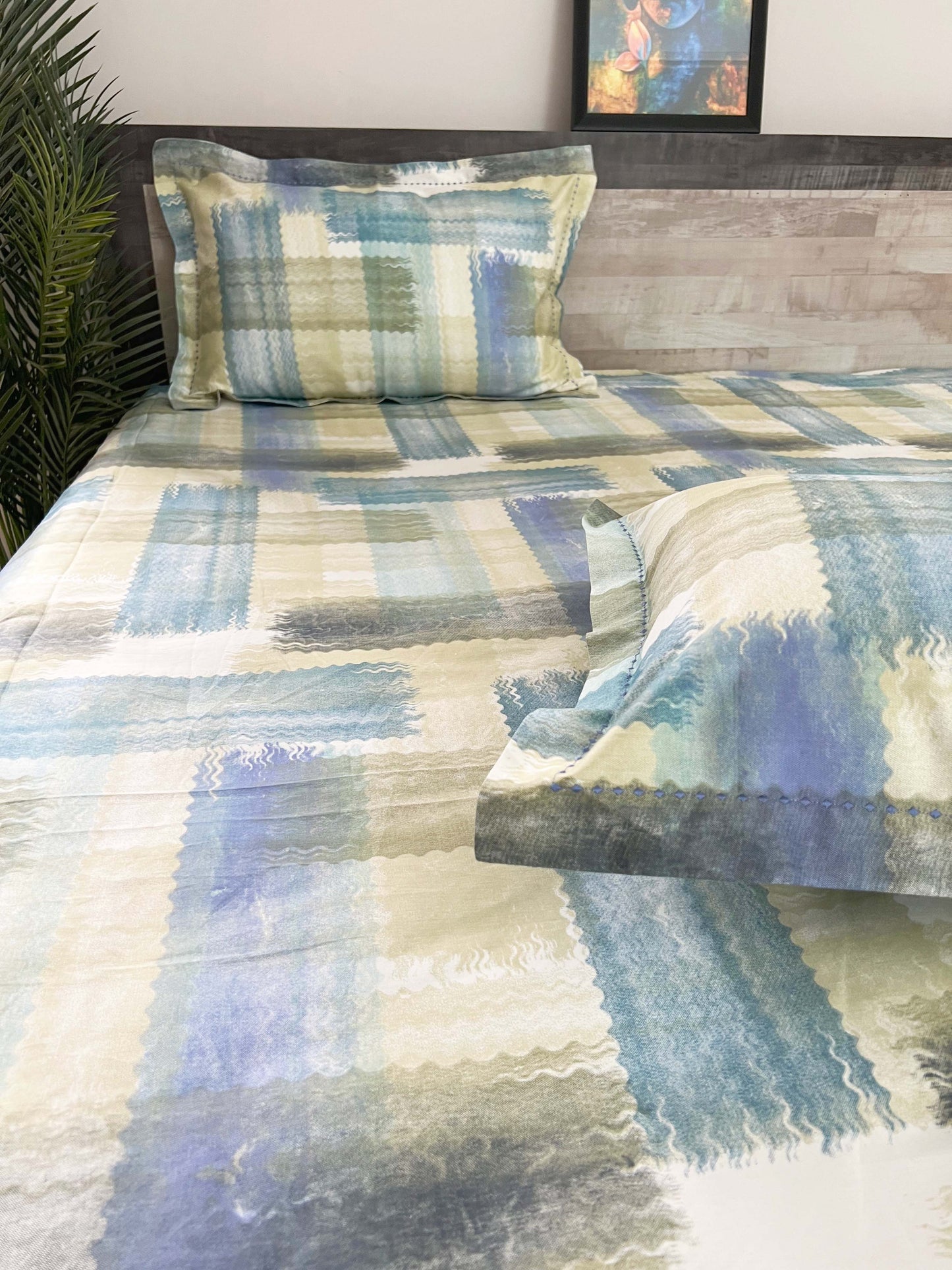 Summer - 400 TC, Superior Cotton, King Size Bedsheet Set