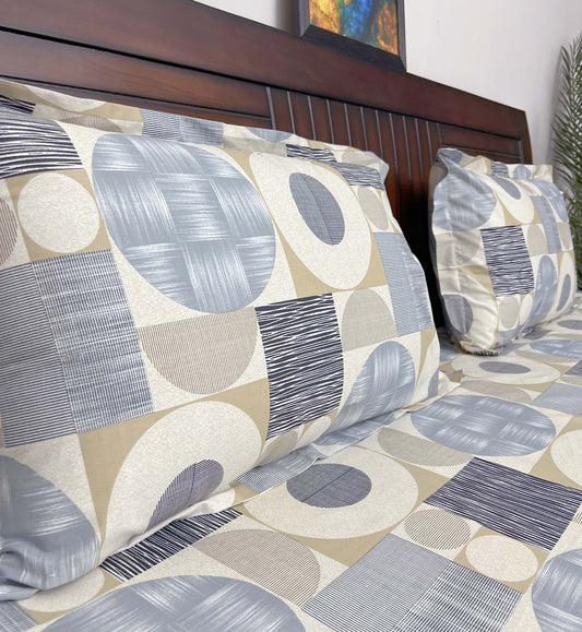 Abstract - 210 TC Super Soft , King Size Bedsheet Set