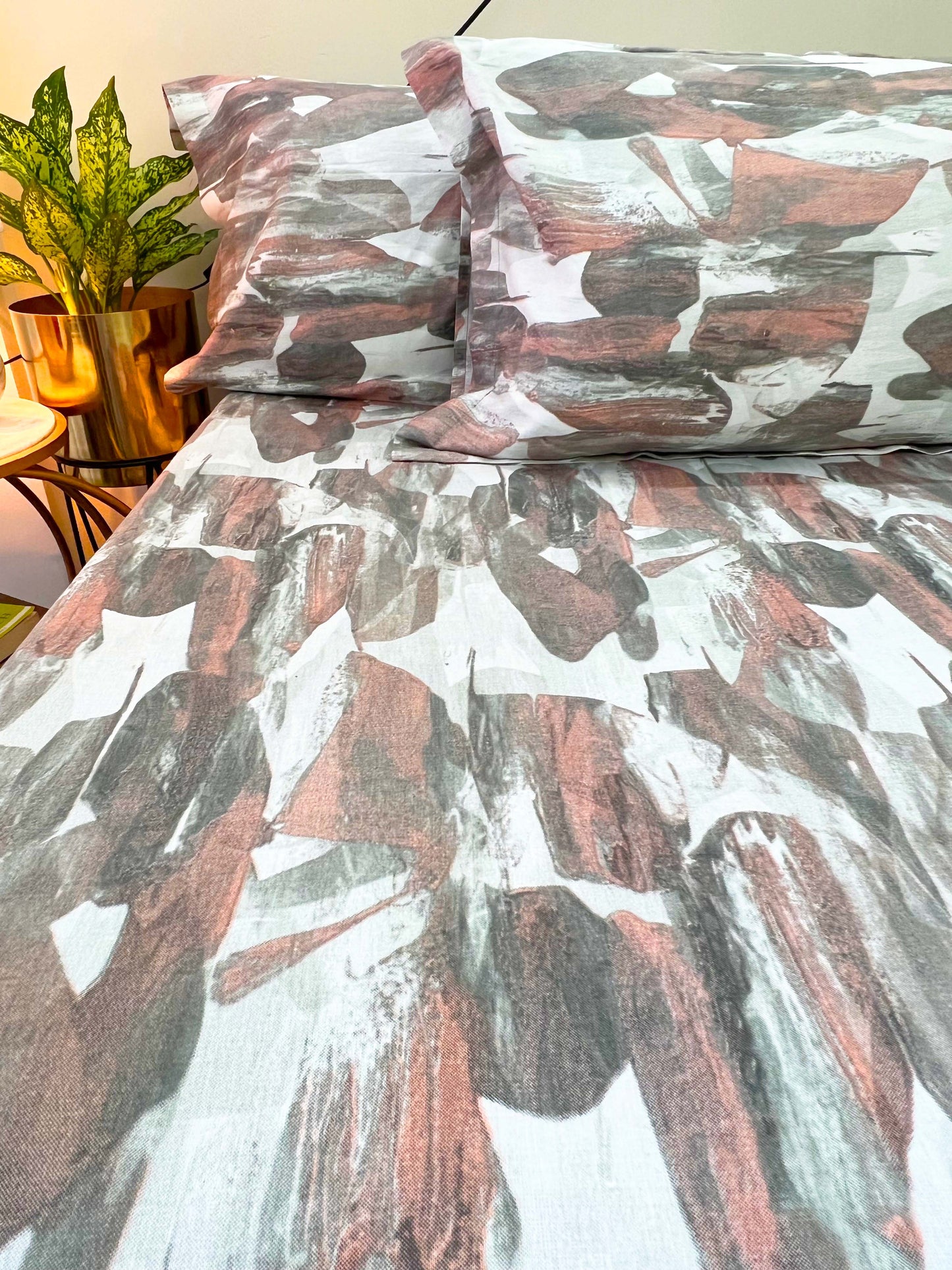 Vibrant Joy Bedsheet - 300TC Superior Cotton , King Size Bedsheet Set